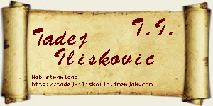 Tadej Ilišković vizit kartica